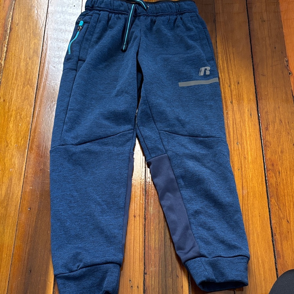 Russell Athletic Navy Joggers with Teal Accents